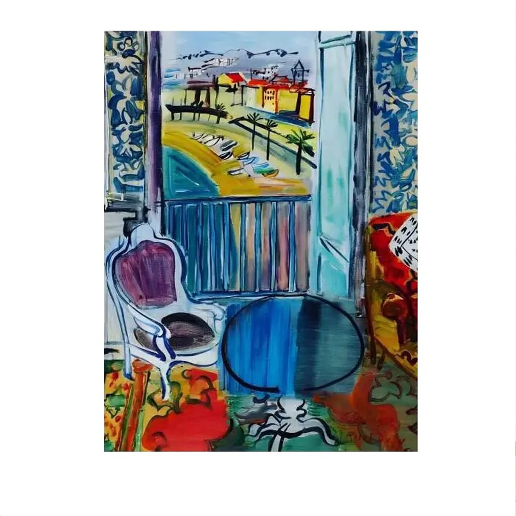 SSLDP LFHLI Raoul Dufy Exhibition Poster Museum Vintage Wall Art Raoul Dufy Canvas Painting And Prints Modern Home Decor Picture 50x70cmx1 No Frame
