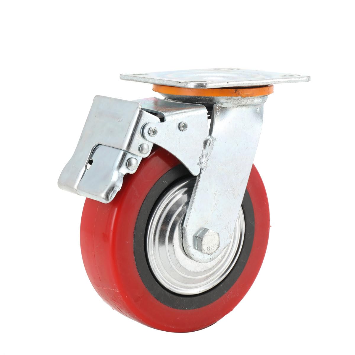 Ruota Girevole Per Ponteggio Con Freno In Acciaio, Capacità Di Carico 750kg, Rotazione A 360°, Set Da 4, Adatta A Logistica, Attrezzature E Uso Industriale