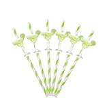 GQXJIAH 20Pcs Margs and Matrimony Bachelorette Straws,Margarita Glass Bride Straws for Margarita Matrimony Bachelorette Party Decorations Mexican Fiesta Bridal Shower Supplies(White&Green)