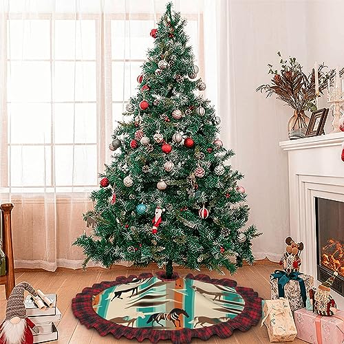 Tapis de sapin imperméable pour protéger le salon à Noël