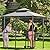 CHARMELEON Double Tiered Grill Gazebo 5x8, Outdoor BBQ Patio Canopy Tent with Stretchable Side Awning (Light Grey)