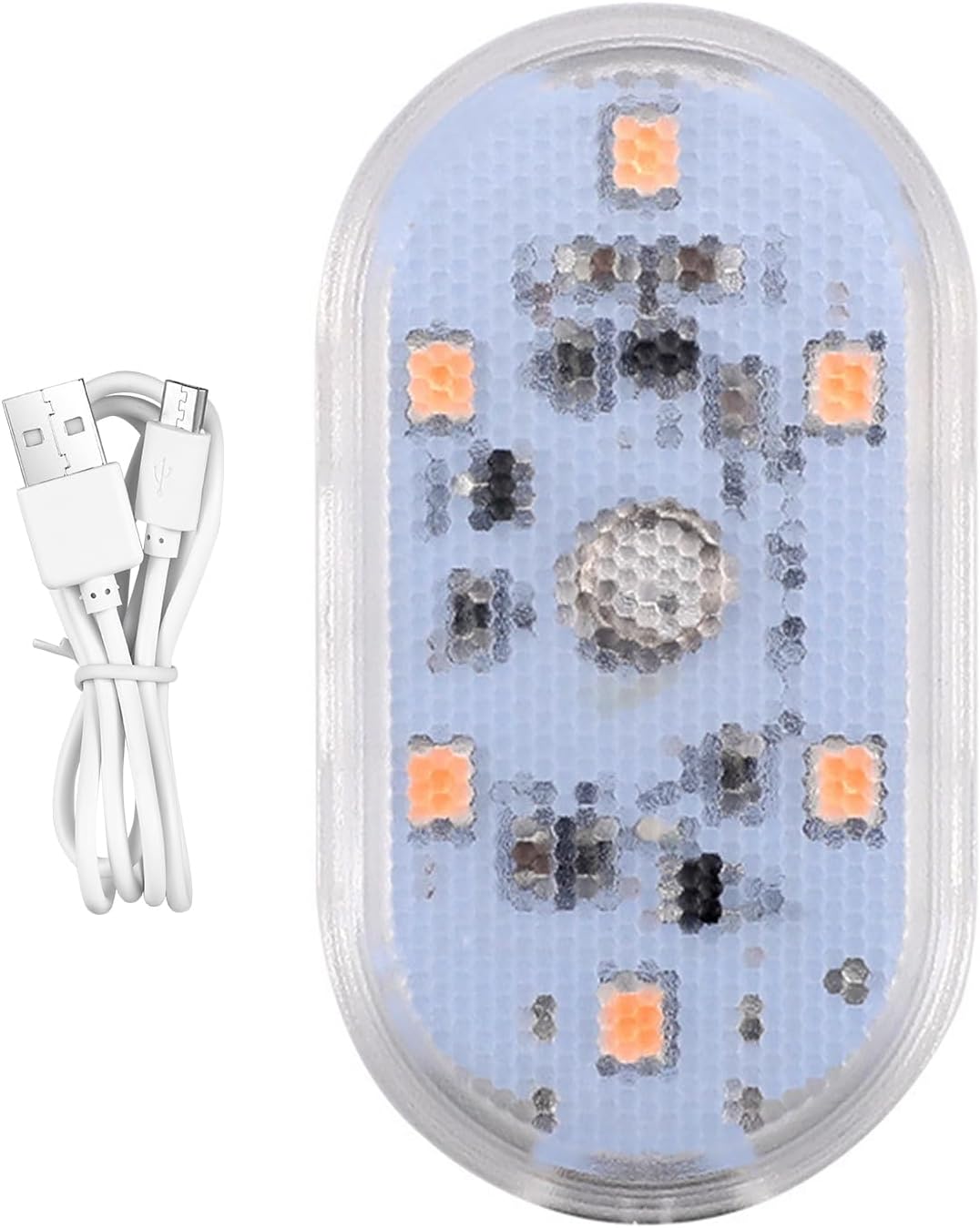 Car Interior LED Lights - USB Rechargeable Wireless LED Light | Easy Installation Ambient Light with Soft for Wardrobe, Door, Bike, Seat Corner, Bedside