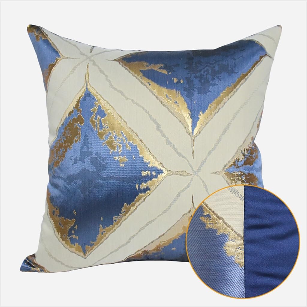HBJWOV Rice Printing Gold Living Room Sofa Cushion Cover ometric Pattern Hotel Model Throw Pillow