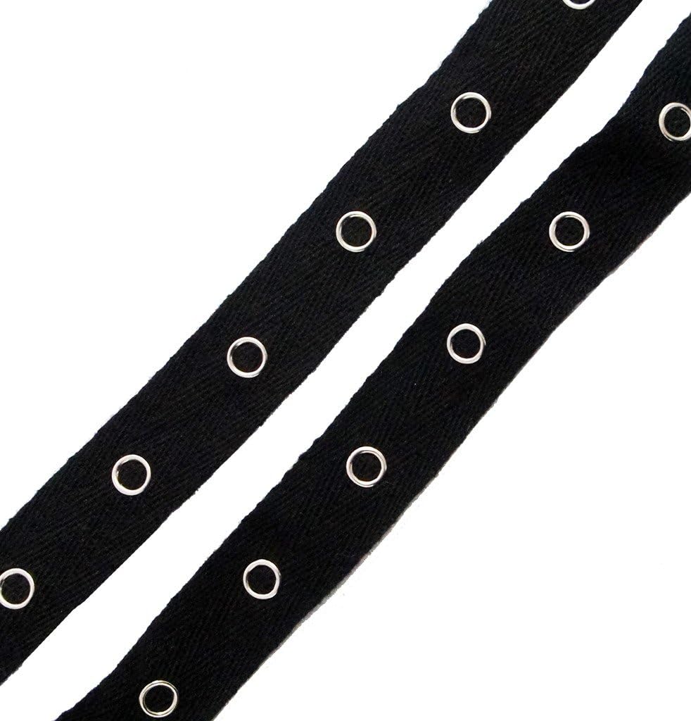 Snap Button Tape HE16 2Part Cotton Black Silver Snap