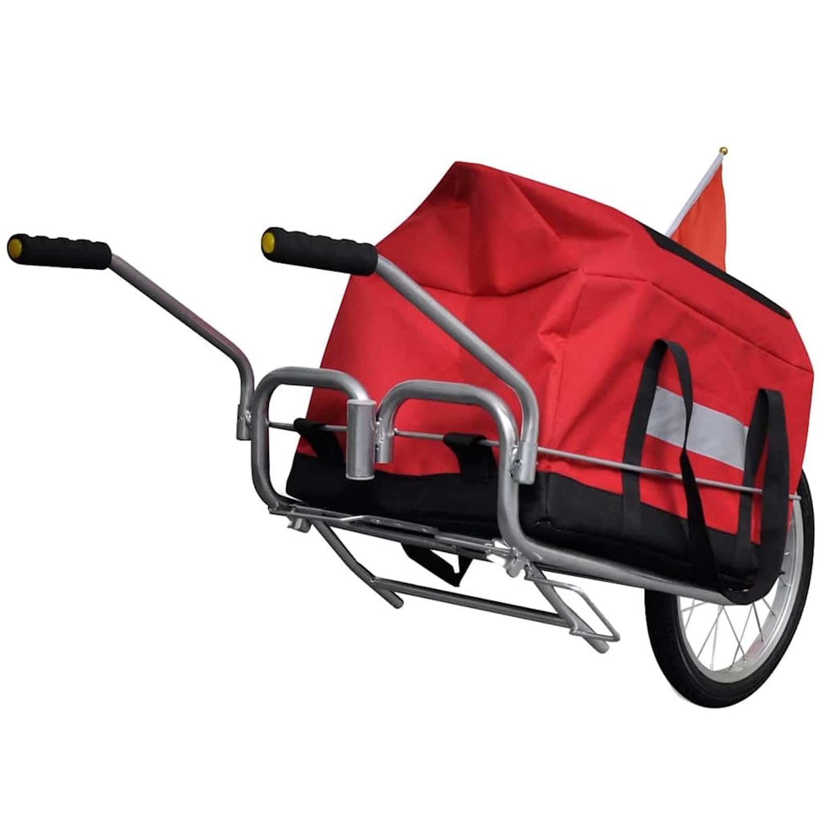 Gecheer Rimorchio Bici, Carrello Trasporto Portatile 143x42x41 cm con Struttura Acciaio e Custodia Oxford per Ciclisti Urbani, Shopping e Attrezzi