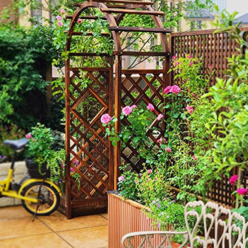 Drewniany łuk różany, odporna na warunki atmosferyczne, pergola ogrodowa, kratka do roślin pnących, altana zewnętrzna, dekoracyjny łuk na wesela i podwórka