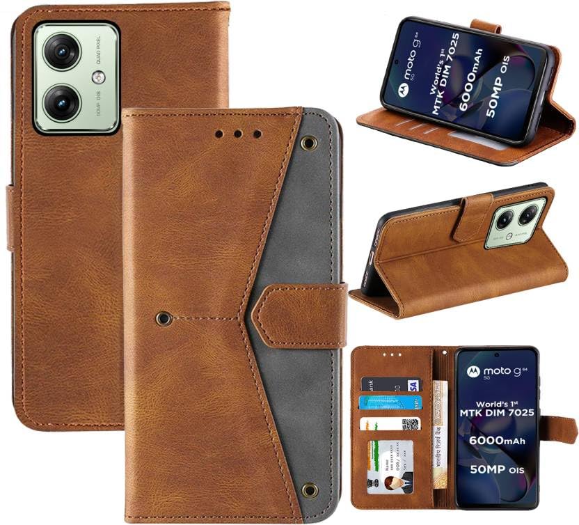 RAHISHI Flip Cover Compatible for Motorola G64 5G | Moto G64 5G | PB2E0003IN | PB2E0005IN | PB2E0006IN | PB2E0007IN Back Cover Soft Silicon TPU Flip Cover Executive Executive Brown, Magnetic Closure (B0DDBYYTM6) Amazon Price History, Amazon Price Tracker