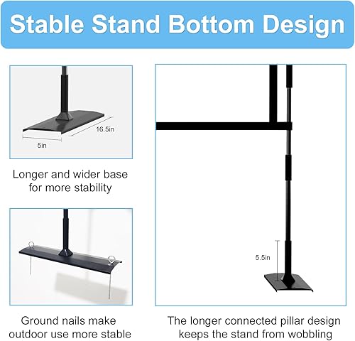 Miniatura 4 de TOWOND Pantalla y soporte de proyector, pantalla de proyector para exteriores de 100 pulgadas para interiores, pantalla de cine portátil 169 4K