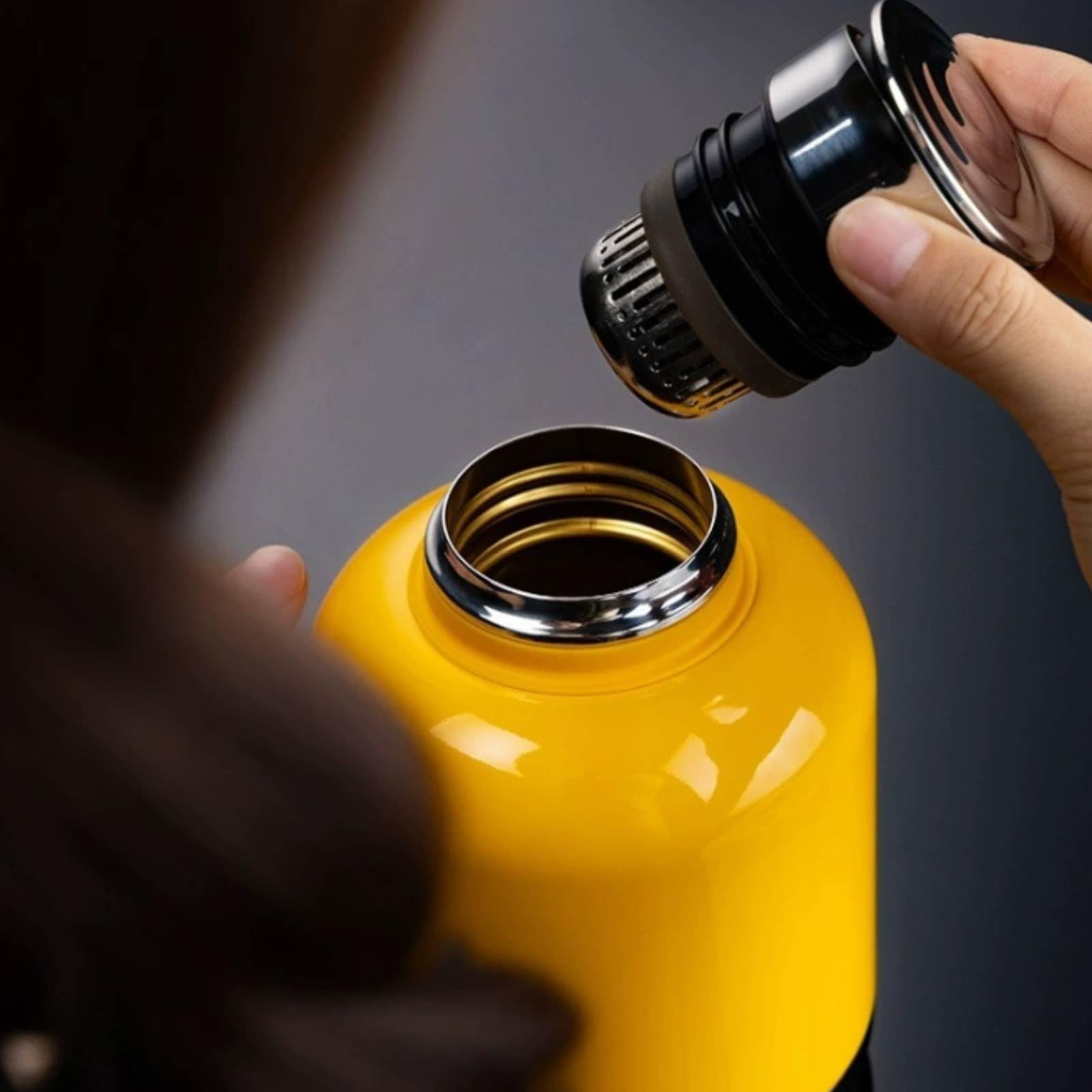 Termo Té Portátil Acabado Brillante Botella a Té Resistente Al Temperatura Alta Termo Acero Inoxidable, Array, Púrpura坤仪