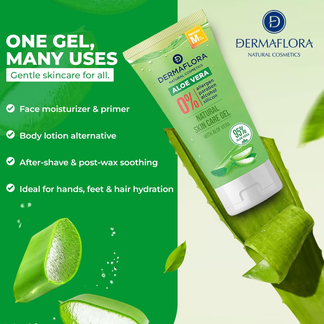 Dermaflora Natural Aloe Vera Gel for Face & Body - 150ml, 150 ml (Pack of 1) - Image 2