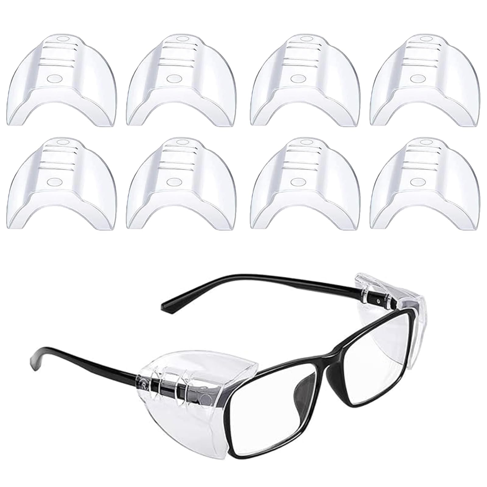 4 Pairs Safety Glasses Side Shields, Eye Protection Side Shields for Industrial Workers and DIY Enthusiasts, Protective Glasses for Workplace Safety and Home Improvement Projects-image-14