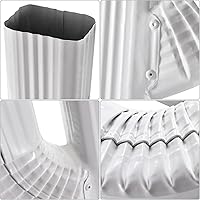 Vista 5 de VYH Downspout Gutter Y Conector Izquierdo 2x3 Vertical Alto Brillo Blanco