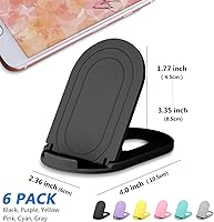 Vista 2 de Soporte para Teléfono Celular 6 Unidades, Soporte de Escritorio Plegable y Portátil para Teléfono Celular, Soportes Base Ajustables Universales