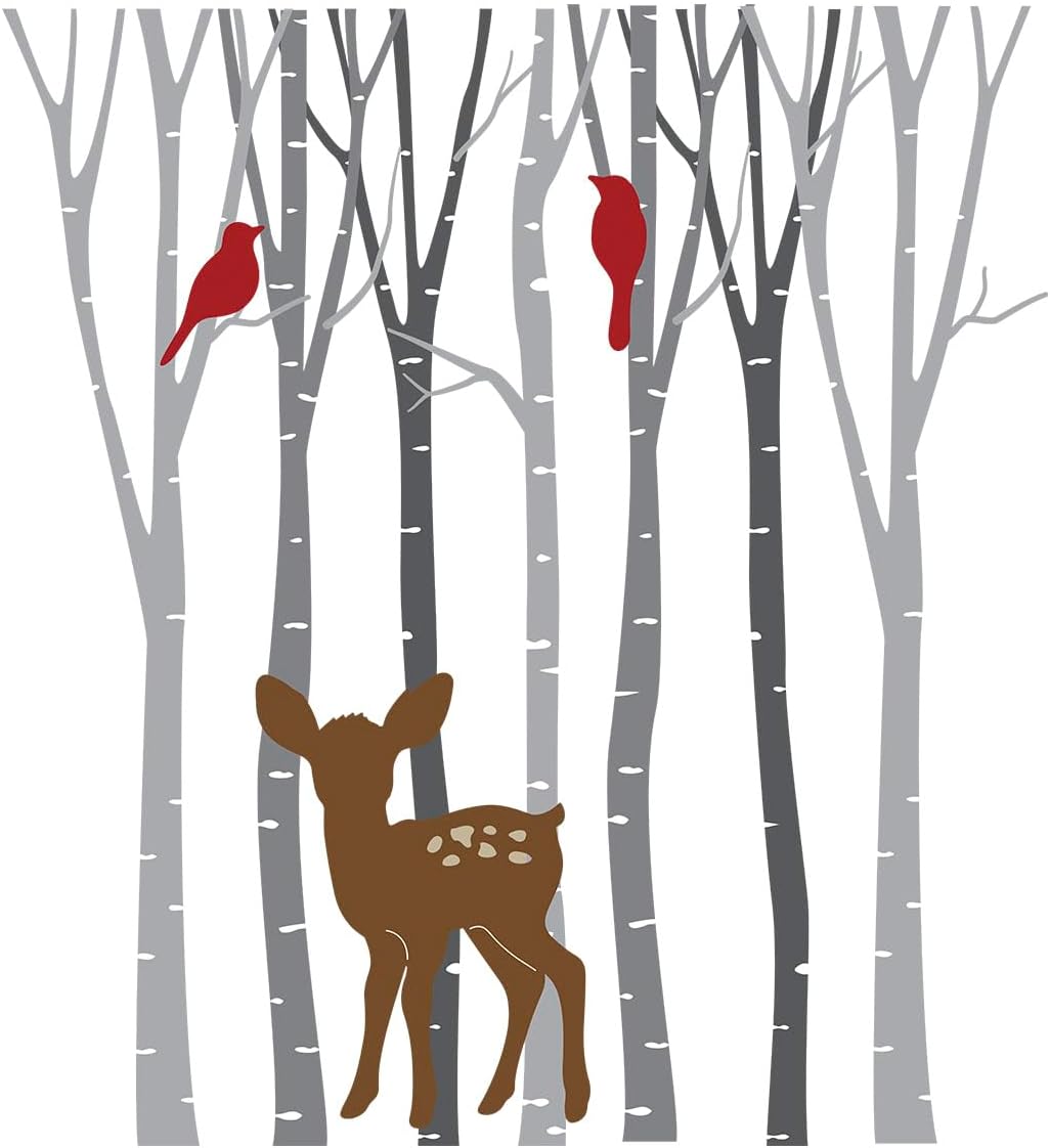 Spellbinders BPR-015 Birch Trees Registration Press Plates & Die Set from The Dancin' Christmas Friends Collection