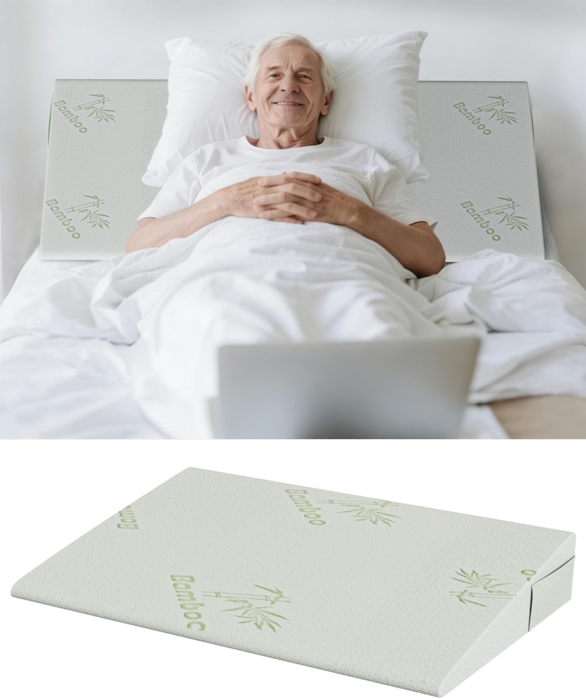 Extra Wide Wedge Pillow for Acid Reflux Relief,Mattress Wedge,Inclined Mattress Elevator,Bed Wedge Pillow for Sleeping,Gerd Snoring,Post Surgery 5" Height,Queen 60"x26"x5"