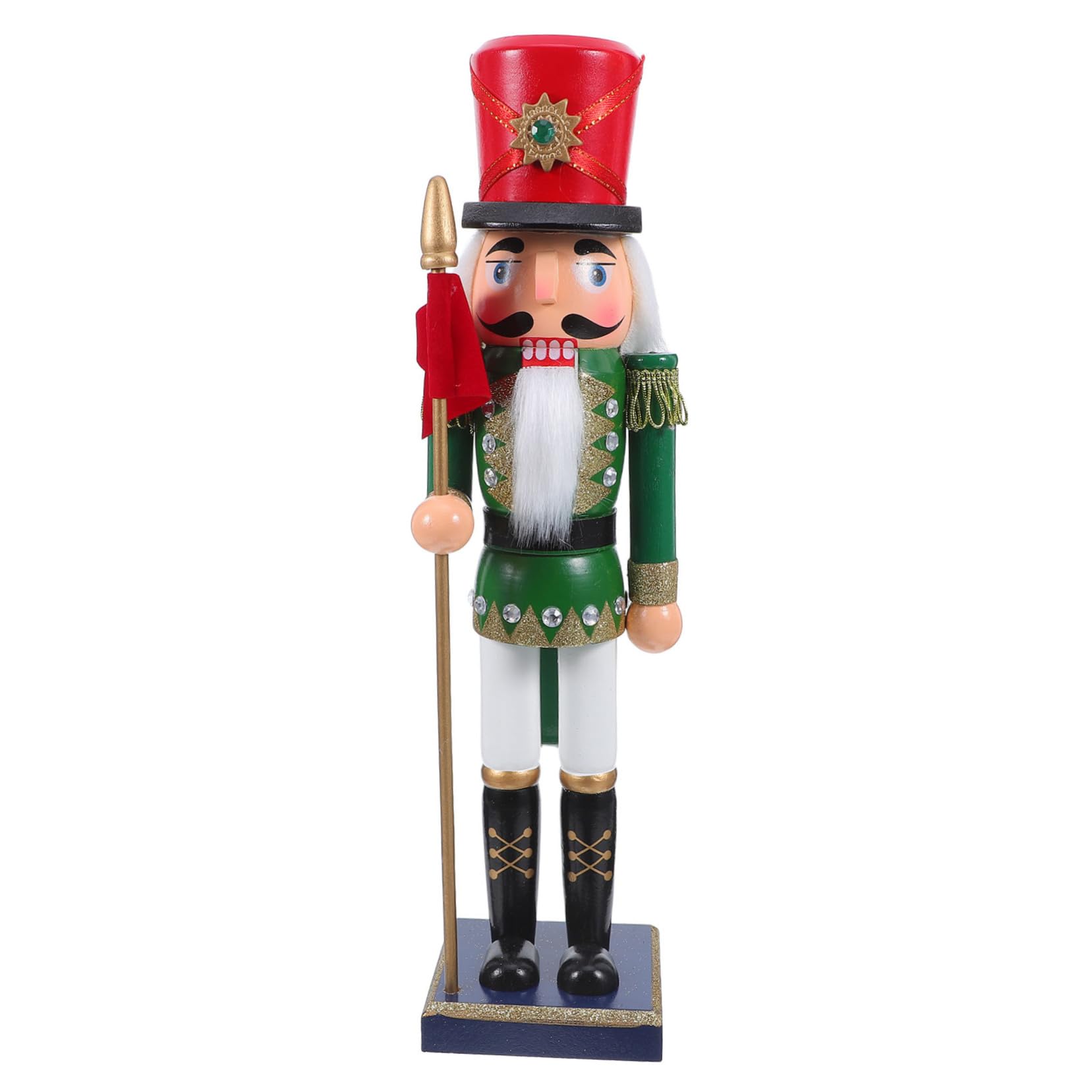 ULTECHNOVO Holz Nussknacker Soldat Figur Kleine Traditionelle Weihnachts Dekoration Handgefertigt aus Edlem Material für Schreibtisch und Regal