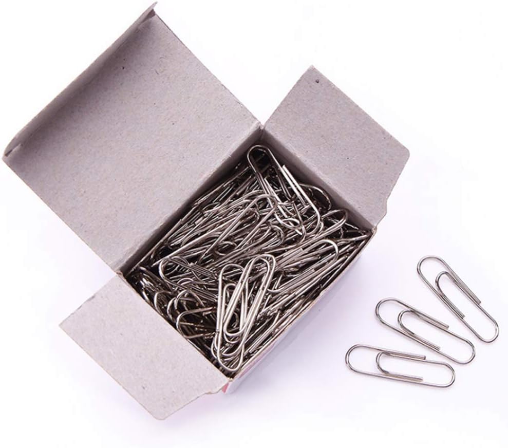 3 Packs Silver Paper Clips Small Size 29mm Paper Clamp for Office School Clips and Personal Document Organizing Supplies,100 per Box
