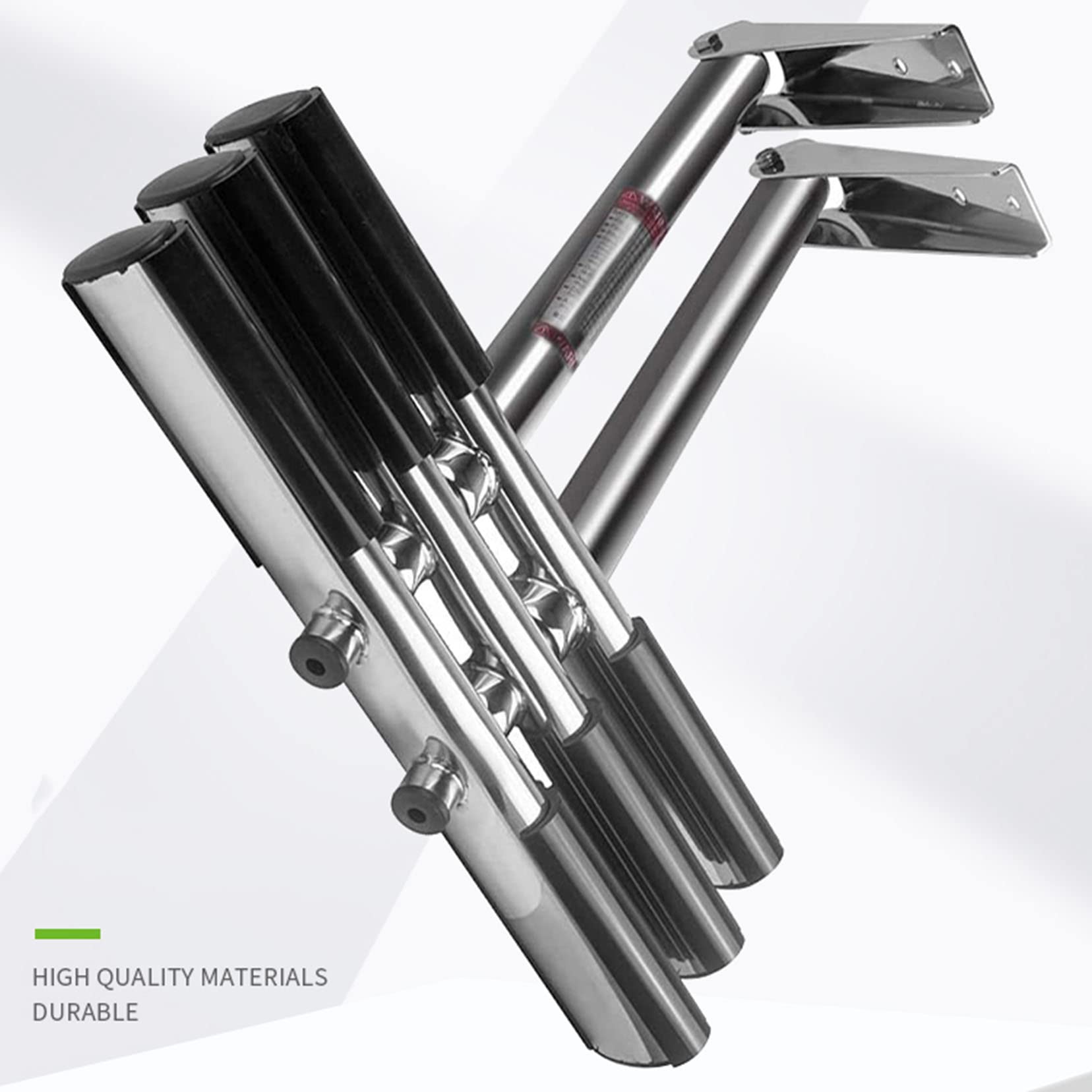 ZALTAS Heavy Duty 3 Steps Boat Marine Dual Vertical Telescoping Tube Tubo in Acciaio Inox Sport Subacqueo Scaletta con Montatura Scala Rimovibile per Barca Marina Yacht PIS 3 Step
