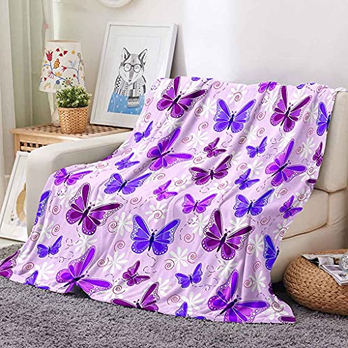 Couverture papillon violette pour des soirées cocooning chaleureuses