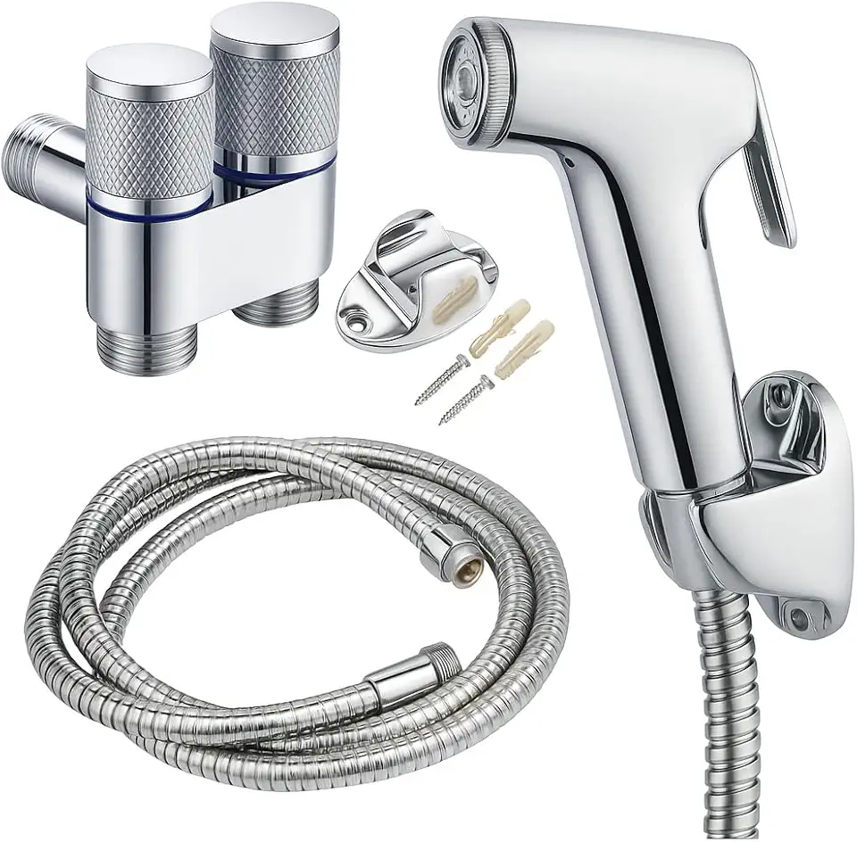 Kit Ducha Higiênica Registro Com Dupla Saída De Água Inox