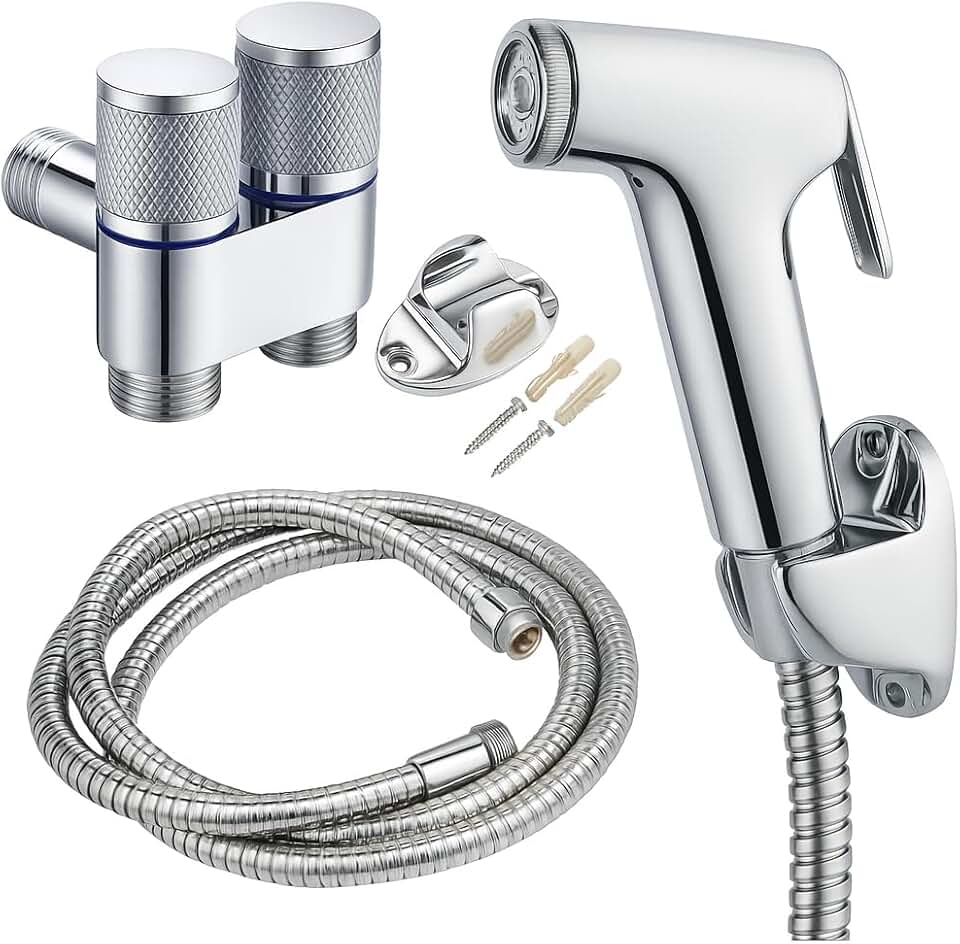 Kit Ducha Higiênica Registro Com Dupla Saída De Água Inox