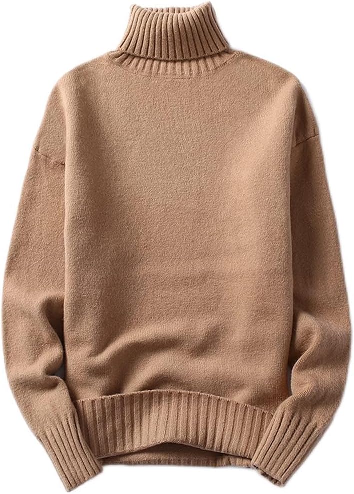 Turtleneck Sweater Men Knitted Sweater Pullover Bottoming Shirt Mens Sweaters 2021 Casual Solid