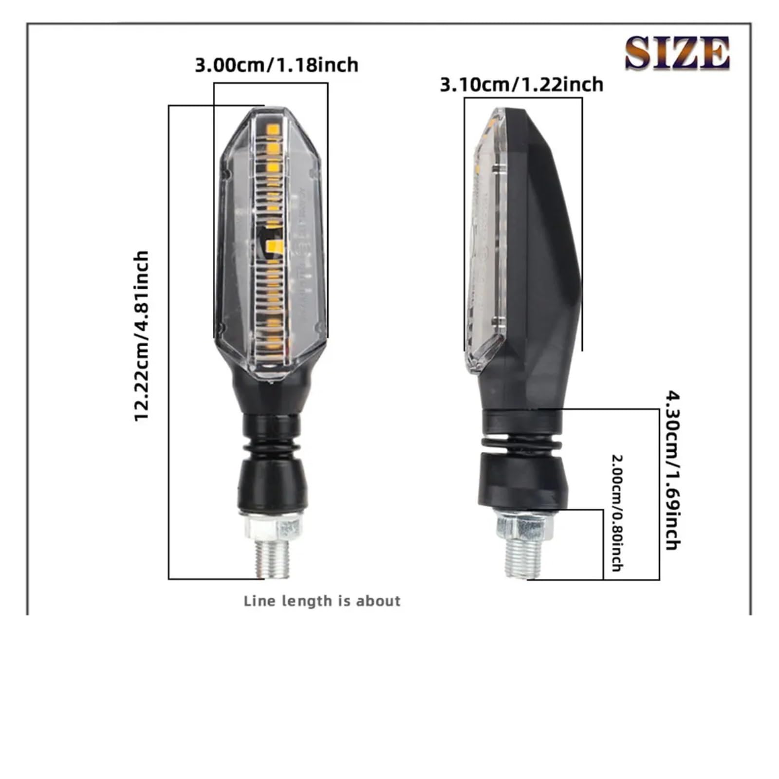 Indicatore Di Direzione Moto Sinistro E Destro Universale Da 2 Pezzi 10mm Indicatore Moto Di Backup Luci Di Guida Drl Luce Di Marcia Diurna