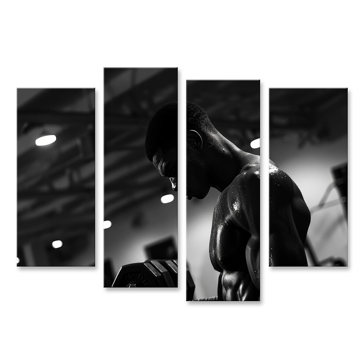 islandburner Immagine su tela sudore e determinazione in palestra per gli appassionati di fitness palestra Immagini murali poster