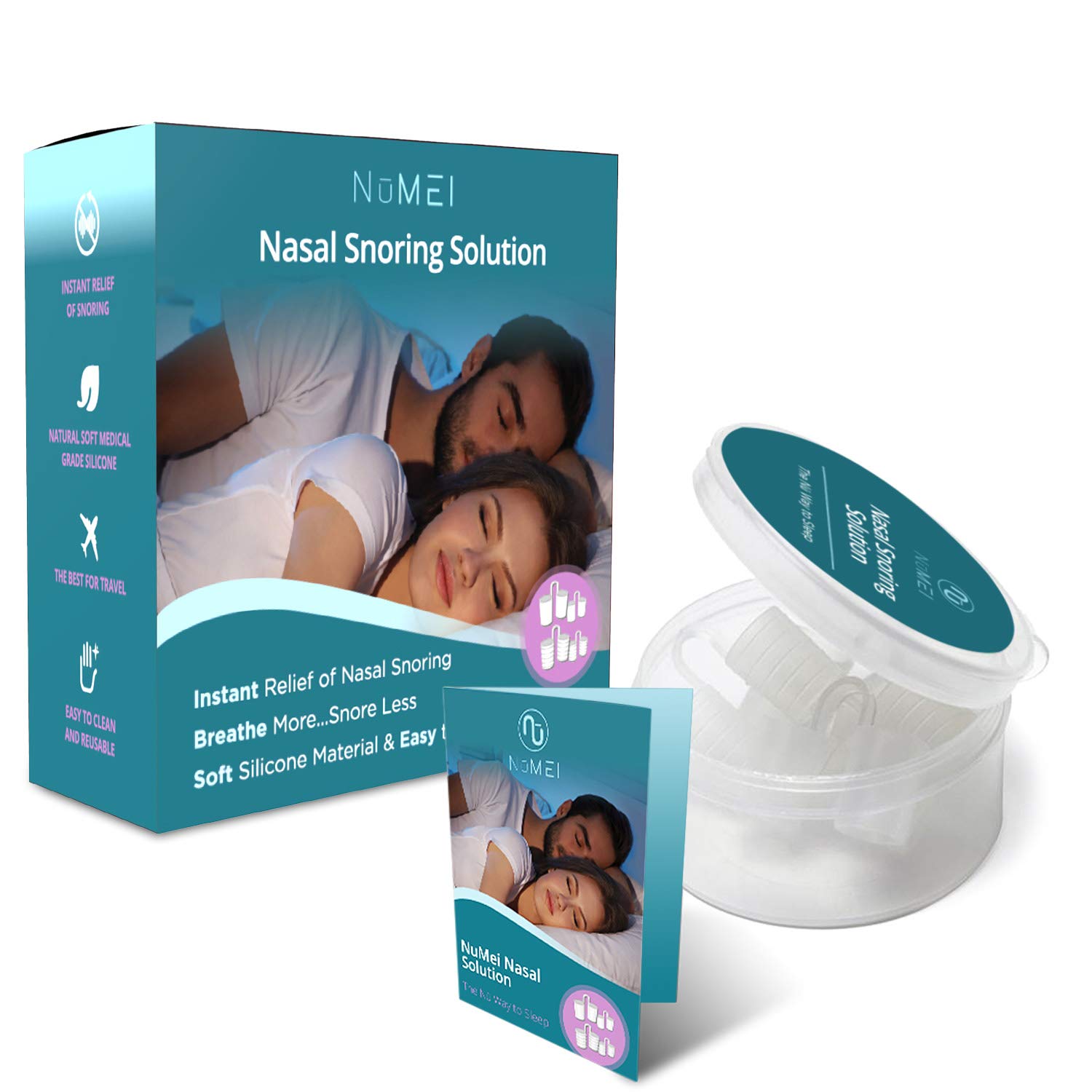 Anti Snoring Devices: 4 Snore Stopper Nose Vents, Instant Snoring Solution, Stop Snoring Nasal Dilator, Nose Filter, Advance Sleeping Aid Clip Plugs, Purifier Remedy, Small & Large Soft Silicone Set