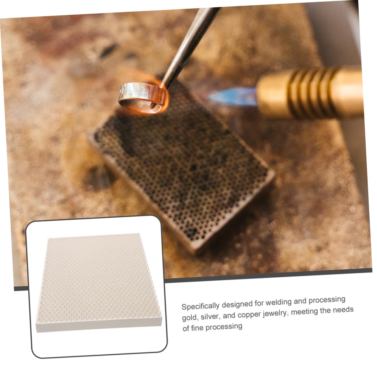 Holibanna 2 Stück Lötplatte Wabenstruktur Hitzebeständig Schmuck Lötmatte für Präzises Arbeiten für Schmuckherstellung Reparatur Langlebig Isolierend