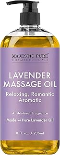 MAJESTIC PURE Lavender Massage Oil for Massage Therapy - Refreshing, and...