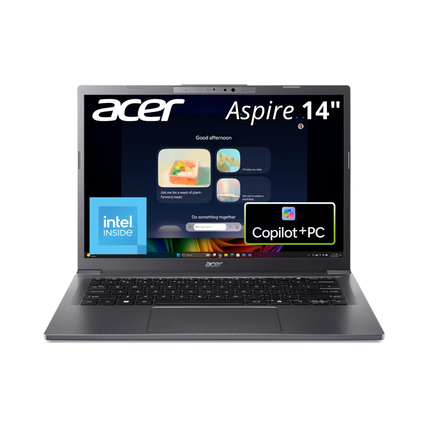 Aspire 14 AI Copilot+ PC 14" IPS LED Laptop - Intel Core Ultra 7 256V 2.2GHz; 16GB LPDDRX Onboard RAM; 1TB NVMe M.2 SSD; Intel Arc 140V Graphics