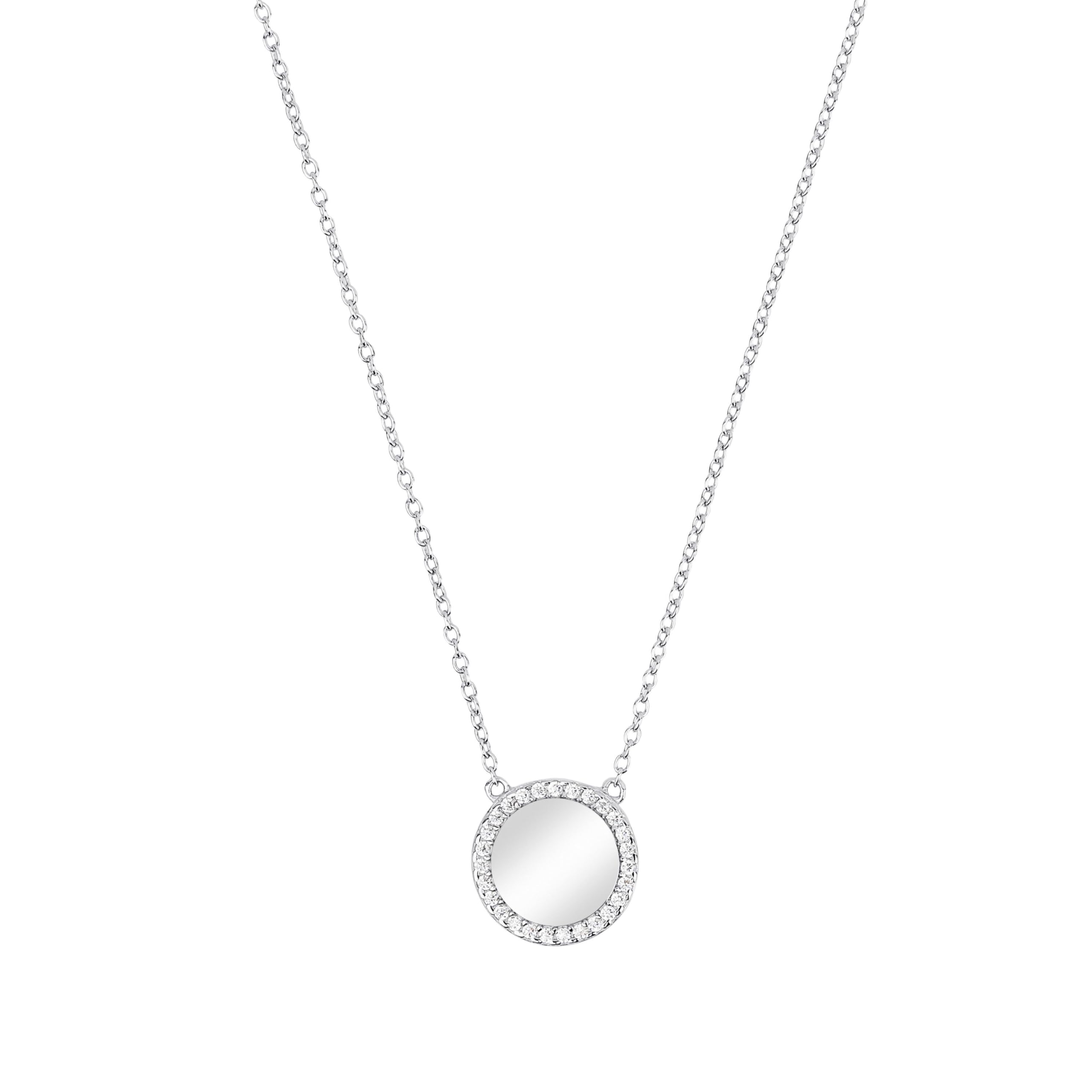 TOM TAILOR - Collana da Donna in Argento 925 - con Zircone - Ciondolo a Cerchio - TT-N0054
