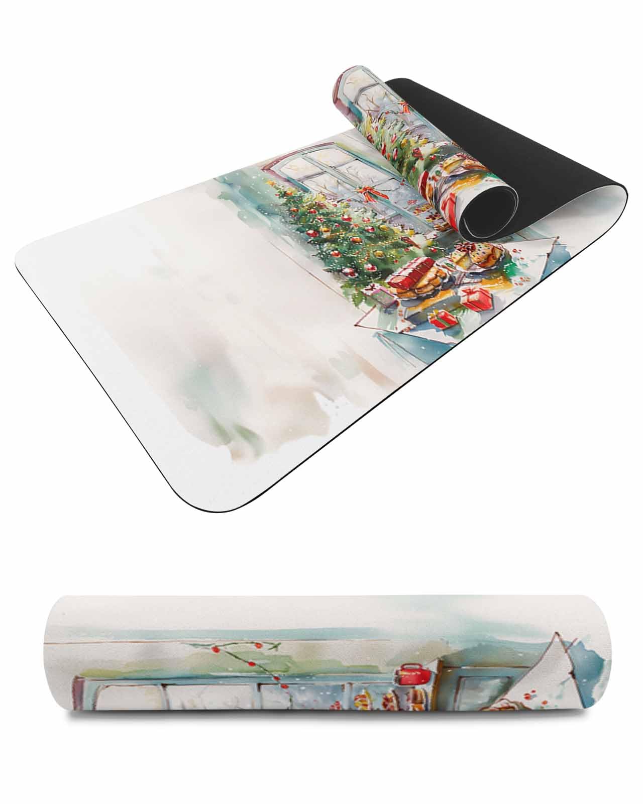 Debedcor Heat Proof Table Pads Waterproof Decorative, Christmas Tree Non-Slip Table Countertop Protector, Winter Holiday Xmas Tree Ornaments Insulation Mat for Dining Room, 48 x 12 Inches