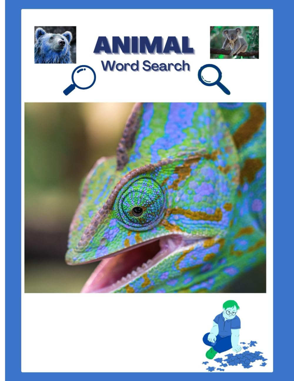 Animal word search book