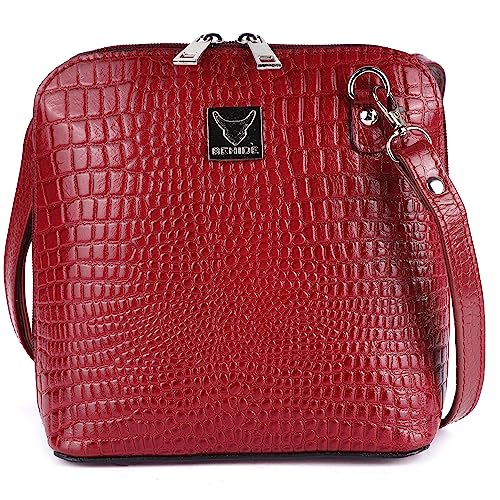 Image of BEHIDE Women's Genuine Leather Sling Bag - Stylish Cross-Body Handbag for Women, Adjustable Shoulder Strap