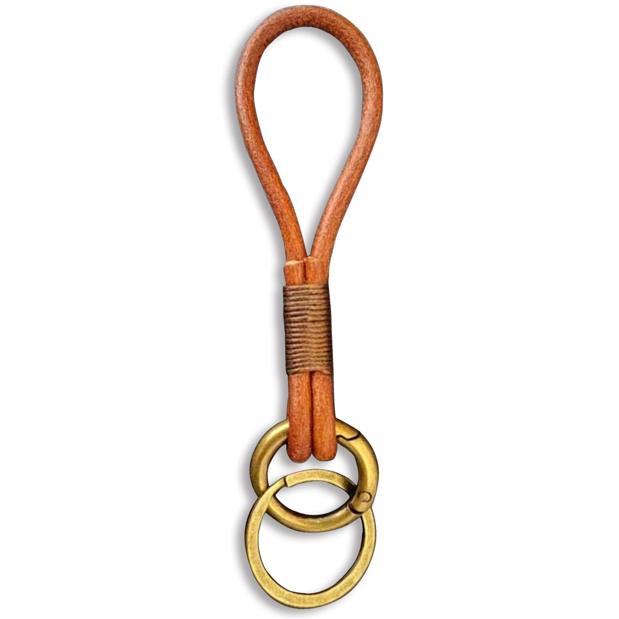 Fuerxy Vintage Leather Keychain Simple Car Keychains Accessories Keychain Gift for Men and Women