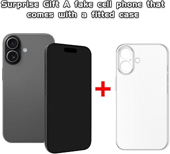 Fake Phone Dummy PropPhone, BlackScreen Decoy PhonePear PhoneNon-Working Phone17Air 17Pro Max, DisplayPhone Look Like Real Phonepro max 17 (17,Black,Black Screen) Prop Mobile Phone