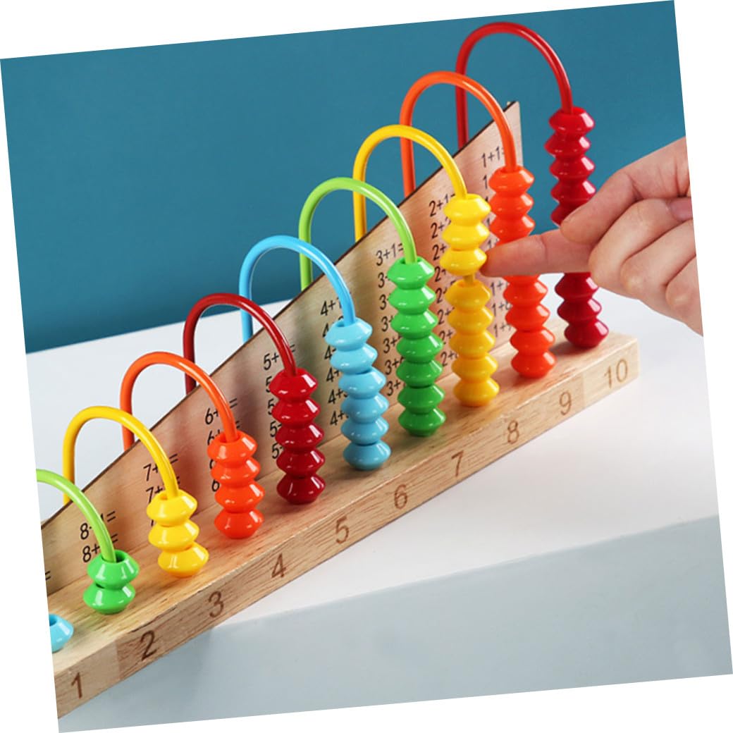 Ábaco de Madera para Niños Cuentas Coloridas, Entrenamiento de Aritmética Mental, Ligero y Fácil de Almacenar, Adecuado para Jardín de Infancia y Actividades Educativas