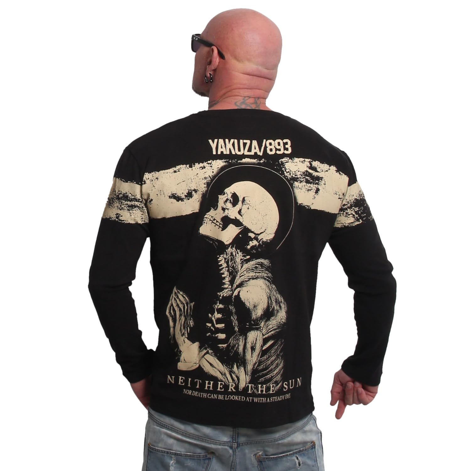 Yakuza Herren Pray Langarm T-Shirt