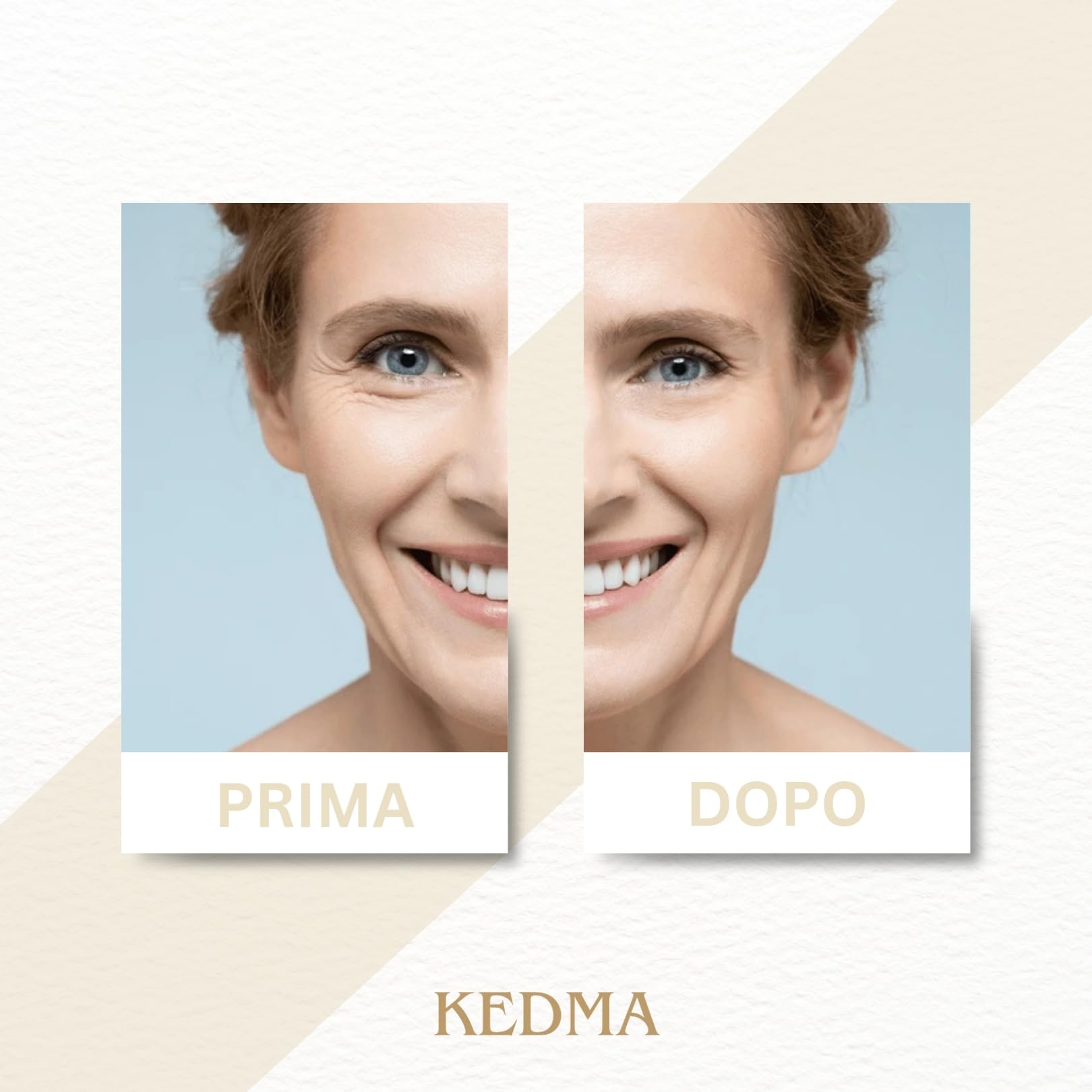 Kedma - Set Crema e Siero Viso con Oro 24K - Ringiovanimento e Idratazione - 50ml+50g