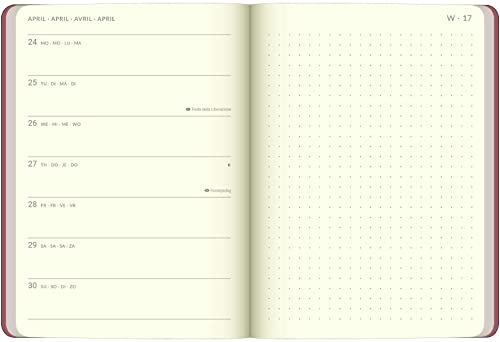 Berry 2024 Diary Book Calendar Pocket Calendar 12 x 17: Midi Flexi Diary EarthLine, White, 12 x 17 cm - Image 2