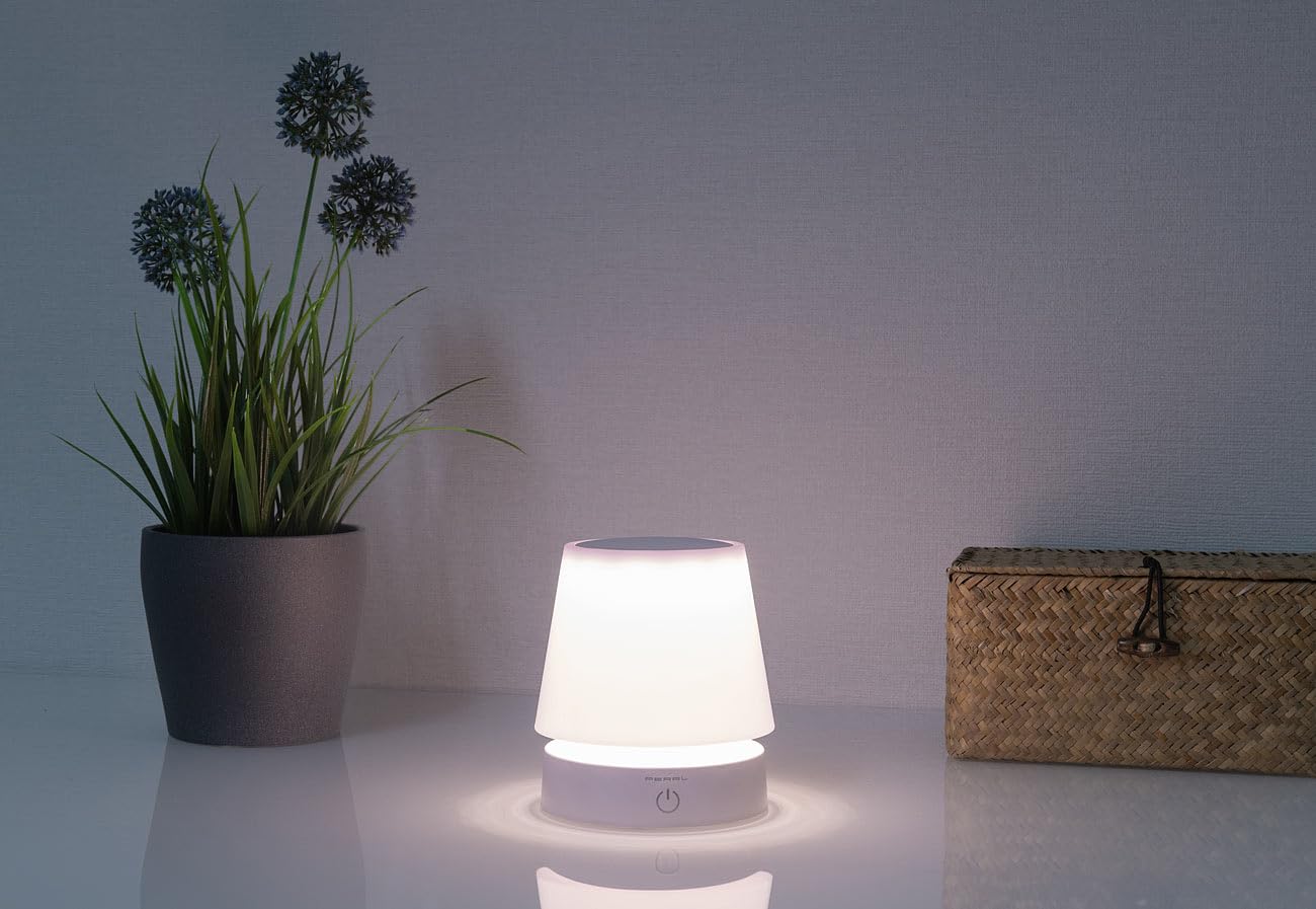 PEARL Nachtischlampe: 8er-Set Dimmbare Teleskop-Akku-Tischleuchte mit 80 Lumen, 1.200 mAh (LED Tischleuchte Batterie, aufladbare Tischlampe, Regal)