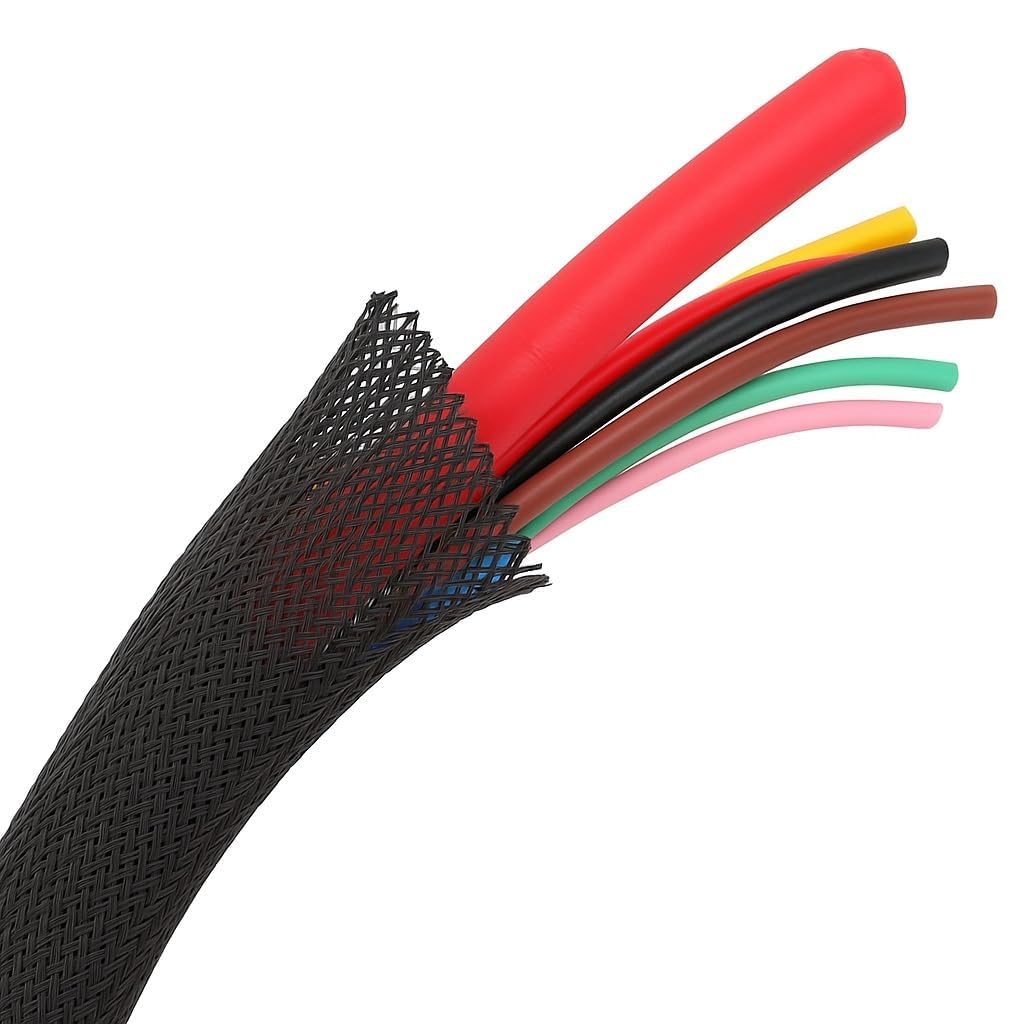 SHOKITECH Nylon 8mm Expandable Braided Sleeve for Wire Protection- 5 Meter Length, Single piece 2