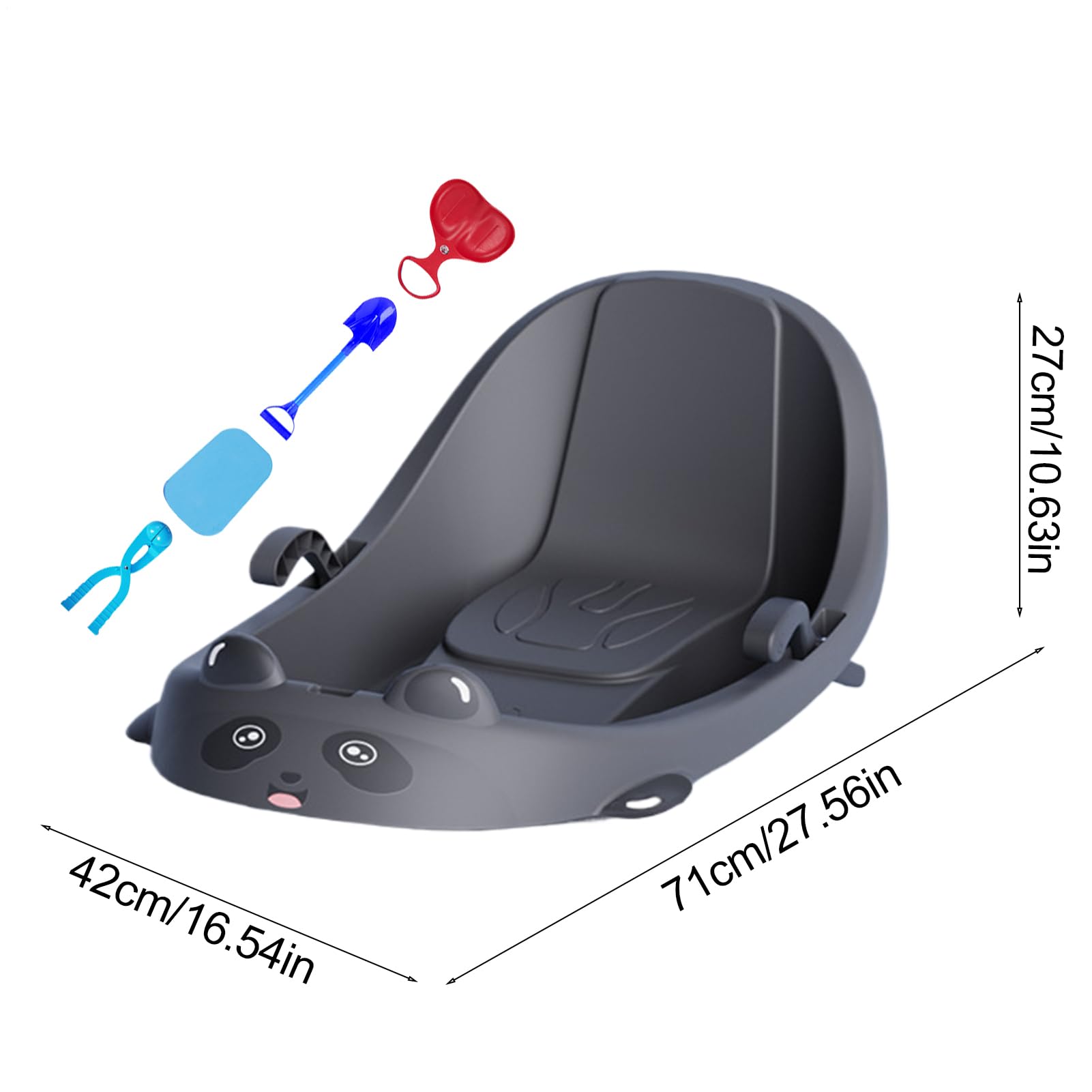 Luge de Neige pour Ergonomique et Familial