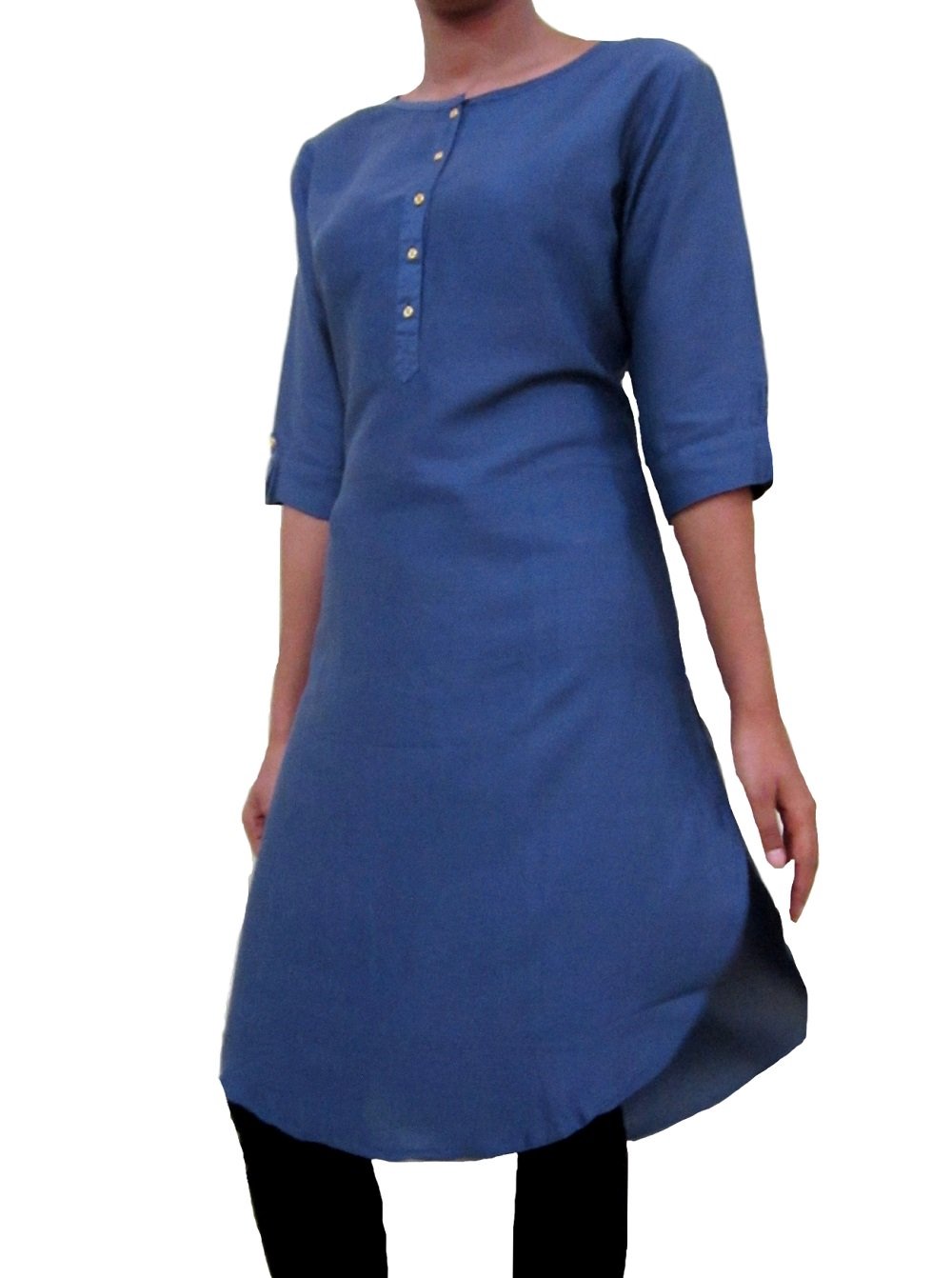 JNP Women's Cotton Kurta (001_Grey_38)
