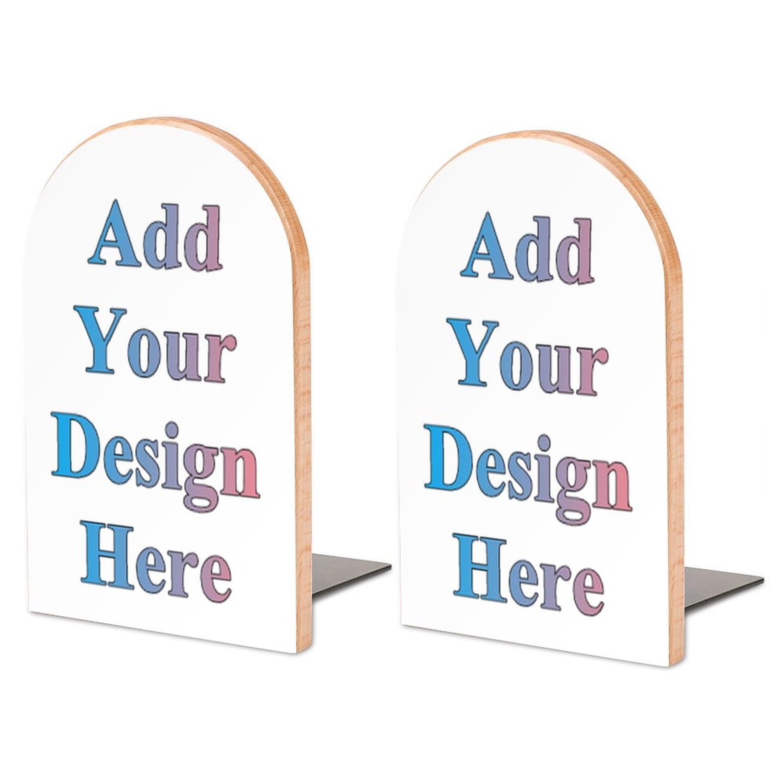 Djngn As Pic Personalised Wood Book Ends For Shelves,Custom Bookends Office Book Stand Personalised Decorative Bookend Heavy Duty Non-Slip Book Holders Stopper For Home Family Office School
