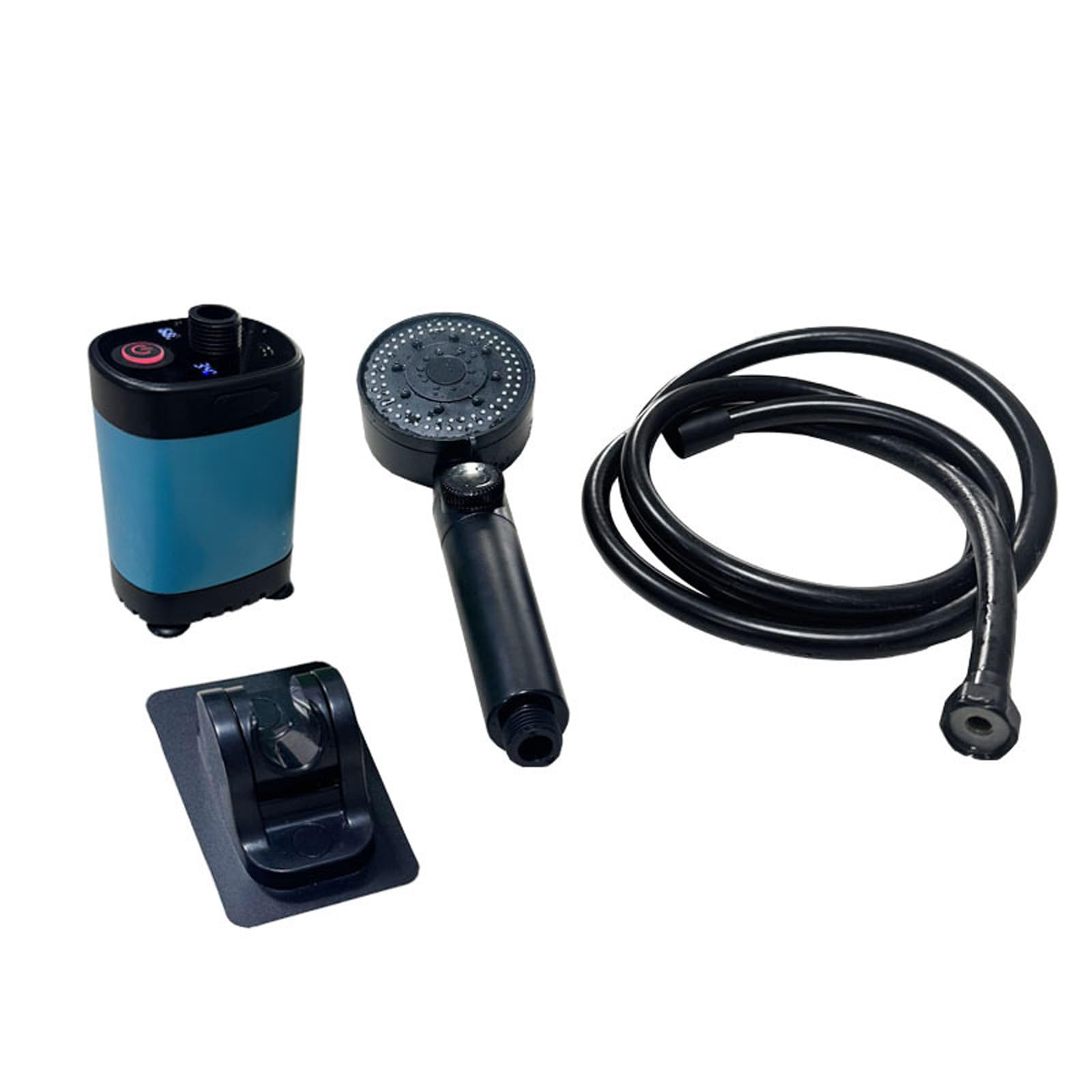 Doccia da campeggio ricaricabile USB compatta con display digitale portatile ABS doccia elettrica per campeggio escursionismo spiaggia all'aperto