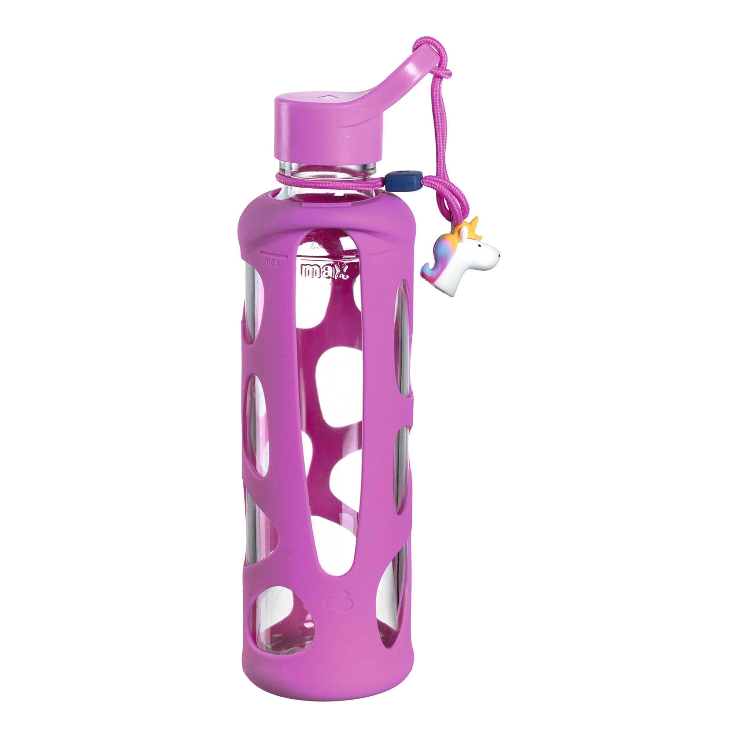 LEONARDO HOME Unisex młodzieżowa butelka na napoje Bambini 500 ml różowy jednorożec, 028835, 27,3 cm