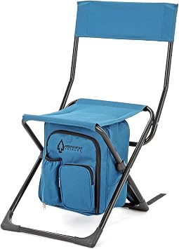 Arrowhead Outdoor Multi-Function 3-in-1 Compact Camp Chair Backpack, Stool & Insulated Cooler, w/Bottle Holder & Storage Bag, External Pockets, Backrest, Fishing, Hiking, Heavy-Duty, USA-Based